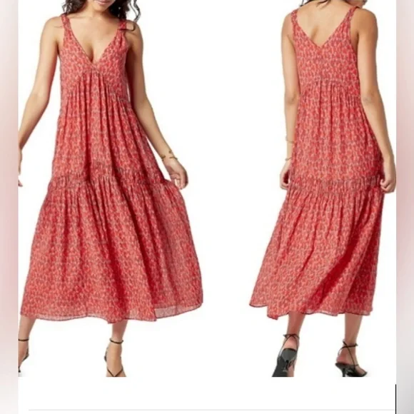 Joie | Bondi Midi Cotton Dress | XL | Pink